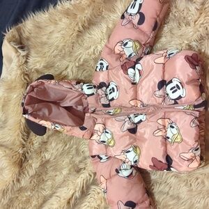 H&M Pink Minnie Mouse Puffer Jacket